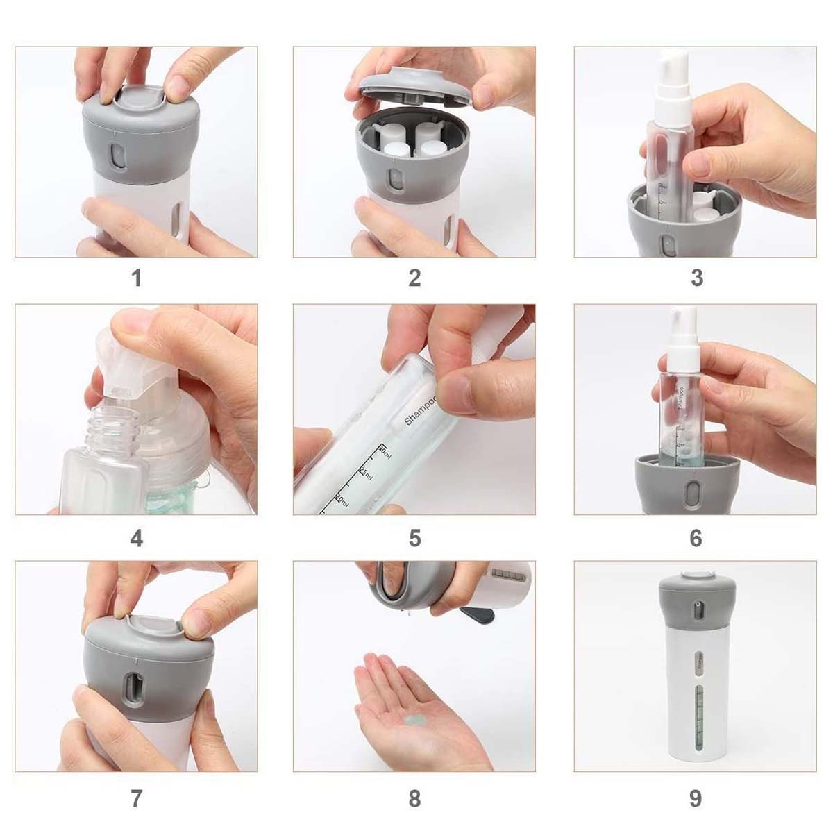 Dispensador de Viaje 4 en 1